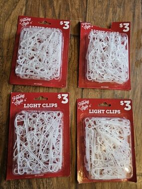 Holiday Style Light Clips - White (4 Packs)